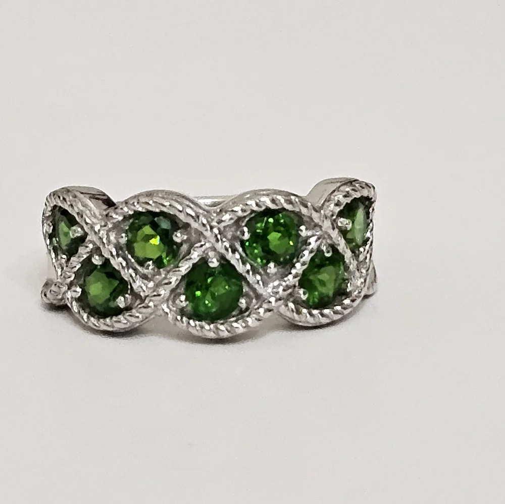 Vintage Chrome Diopside Sterling Silver Ring Size 6! - Picture 5 of 8